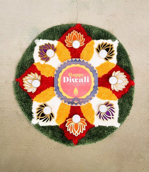 Happy Diwali rangoli decoration