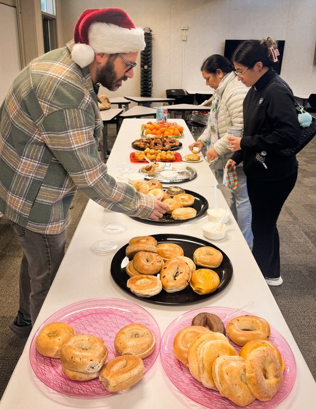 Holiday breakfast bagels and treats