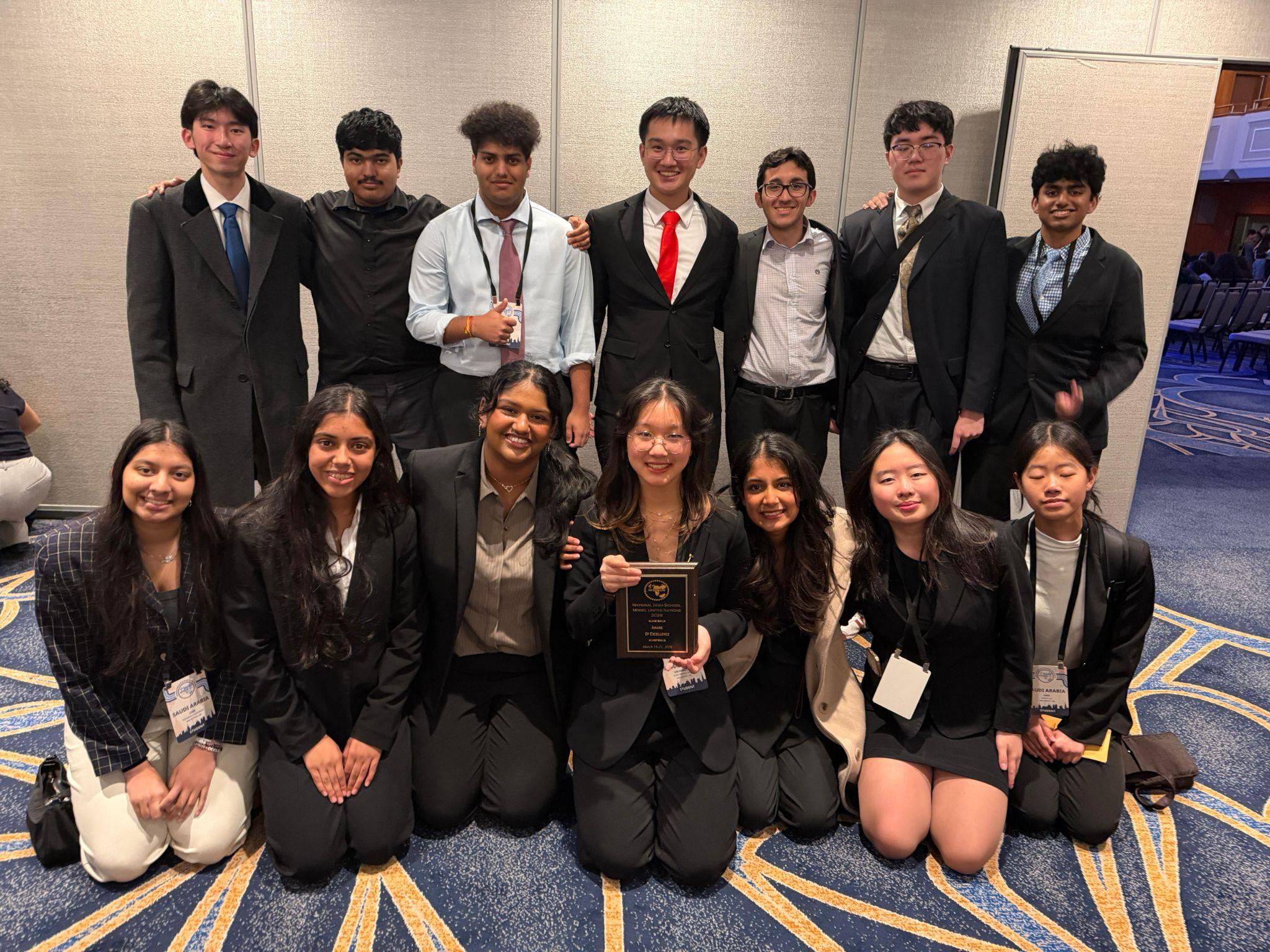 MSJHS Model UN team at National MUN Competition, New York